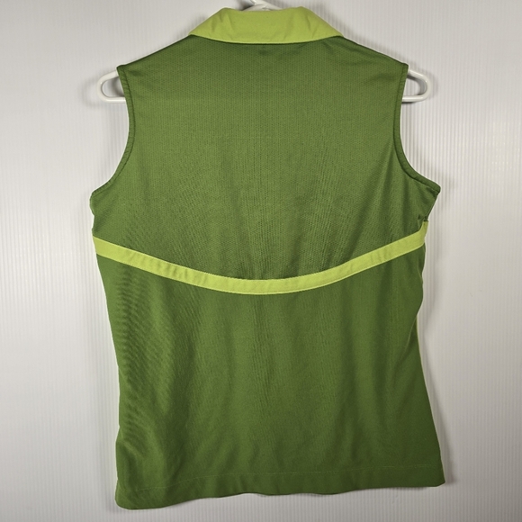Nike Golf Fit Women's Green Sleeveless Polo  Collared Top Zip Closure Size Small - Picture 2 of 11